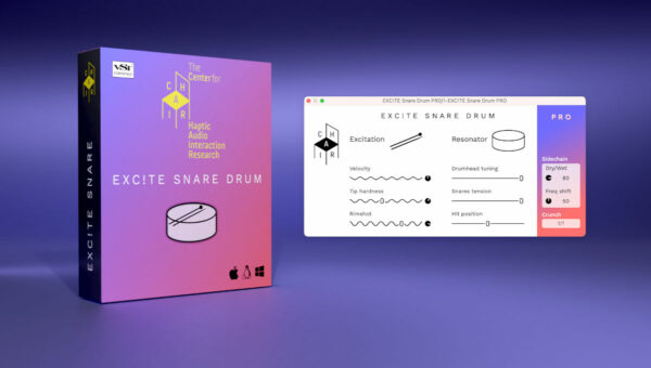 A 3D rendering of the EXC!TE SNARE product packaging