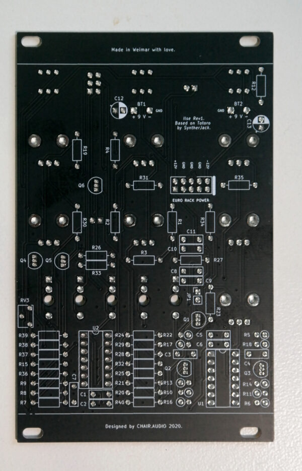 Back side of the PCB for Ilse