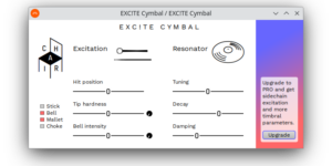 Screenshot of EXC!TE CYMBAL in Bitwig